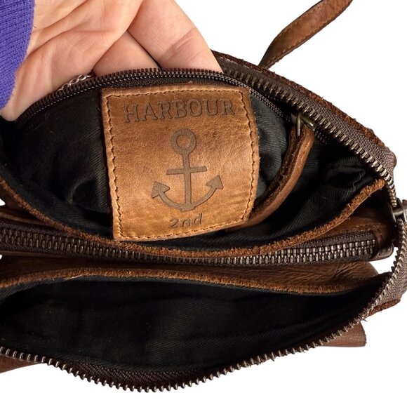 Harbour 2nd Brown Leather Luna Crossbody Bag - Picture 8 of 9